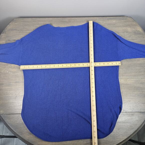 The Limited Blue Knit Tunic Sweater XL Dolman Sleeve Cashmere Blend - Picture 7 of 7
